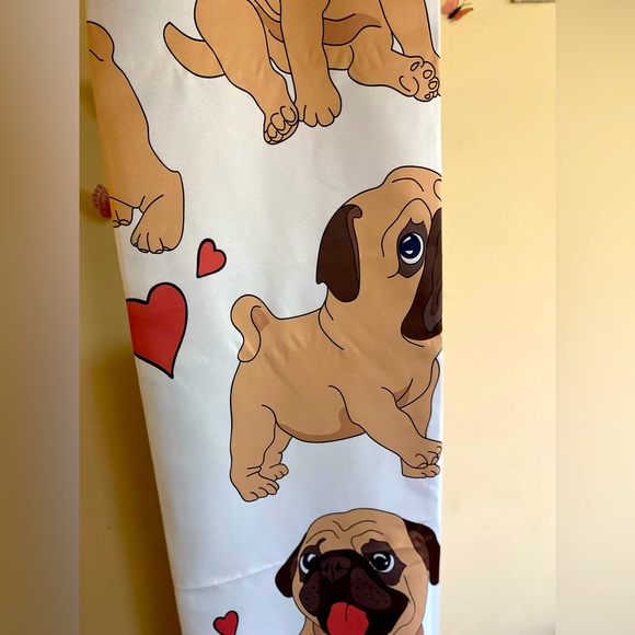 NWB Pug & Heart Black Out Curtain (1 XL PANEL) Fit Bigger Window 135x160 - Picture 4 of 5